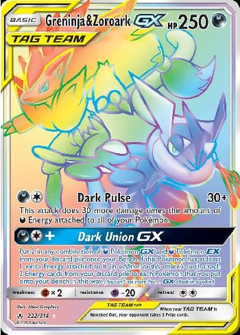 Greninja & Zoroark-GX 222/214 — Elos Inquebráveis