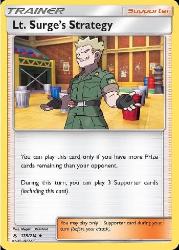 Carta Lt. Surge's Strategy 178/214 do set Elos Inquebráveis — Pokémon TCG | Bynx