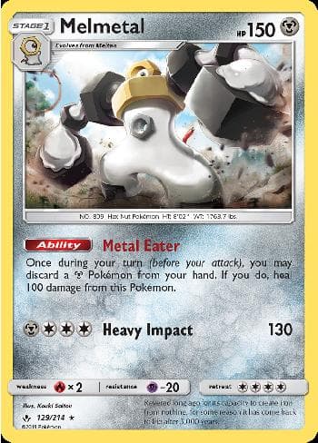 Carta Melmetal 129/214 do set Elos Inquebráveis — Pokémon TCG | Bynx