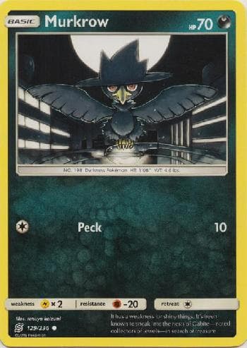 Carta Murkrow 129/236 do set Sintonia Mental — Pokémon TCG | Bynx