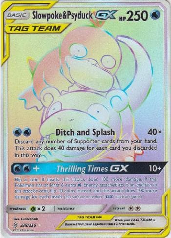 Carta Slowpoke & Psyduck-GX 239/236 do set Sintonia Mental — Pokémon TCG | Bynx