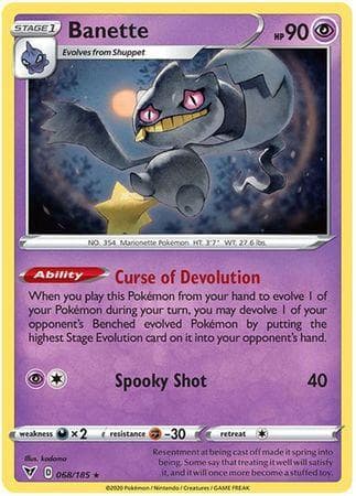 Carta Banette 68/185 do set Voltagem Vívida — Pokémon TCG | Bynx