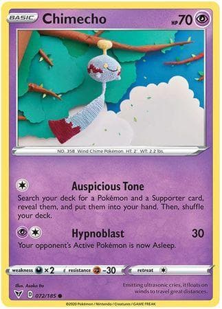 Carta Chimecho 72/185 do set Voltagem Vívida — Pokémon TCG | Bynx