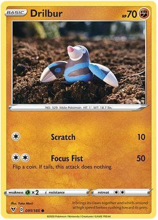 Carta Drilbur 91/185 do set Voltagem Vívida — Pokémon TCG | Bynx