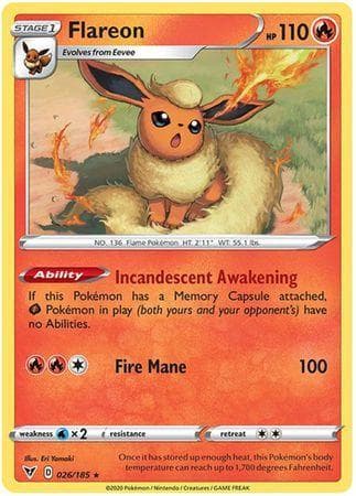 Carta Flareon 26/185 do set Voltagem Vívida — Pokémon TCG | Bynx