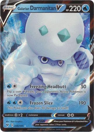 Carta Galarian Darmanitan-V 36/185 do set Voltagem Vívida — Pokémon TCG | Bynx