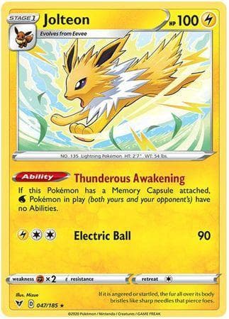 Carta Jolteon 47/185 do set Voltagem Vívida — Pokémon TCG | Bynx