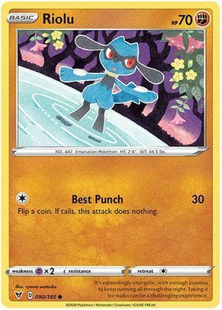 Carta Riolu 90/185 do set Voltagem Vívida — Pokémon TCG | Bynx