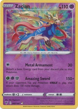 Carta Zacian 82/185 do set Voltagem Vívida — Pokémon TCG | Bynx