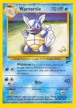 Carta Wartortle #003 do set WOTC Promotional Cards — Pokémon TCG | Bynx