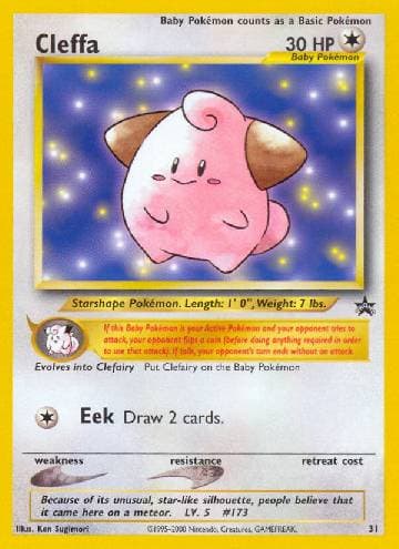 Carta Cleffa #31 do set Wizards Black Star Promos — Pokémon TCG | Bynx