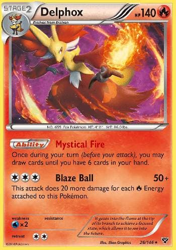 Carta Delphox 26/146 do set XY — Pokémon TCG | Bynx