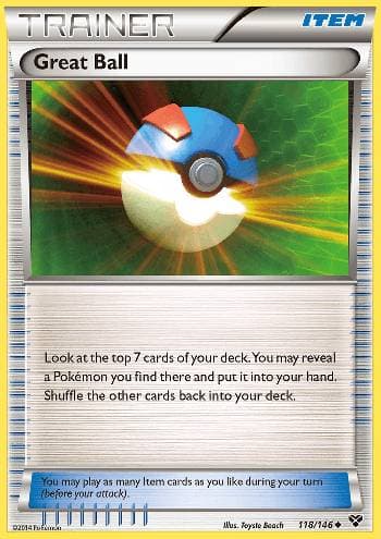 Carta Great Ball 118/146 do set XY — Pokémon TCG | Bynx