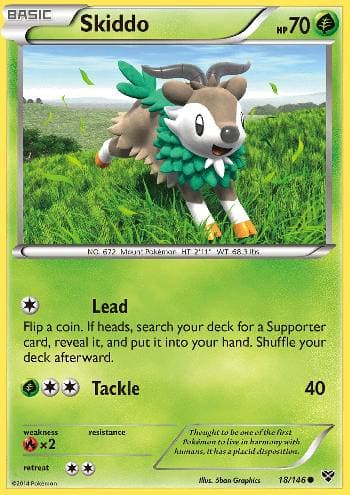 Carta Skiddo 18/146 do set XY — Pokémon TCG | Bynx