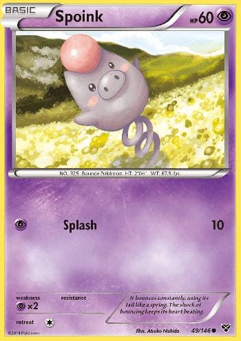 Carta Spoink 49/146 do set XY — Pokémon TCG | Bynx