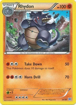 Carta Rhydon (Blue Symbol) 25/30 do set XY Trainer Kit: Latias and Latios — Pokémon TCG | Bynx