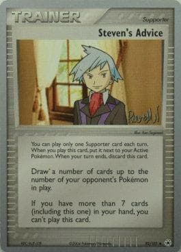 Carta Steven's Advice (20/25) do set World Championship 2004: Rocky Beach — Pokémon TCG | Bynx