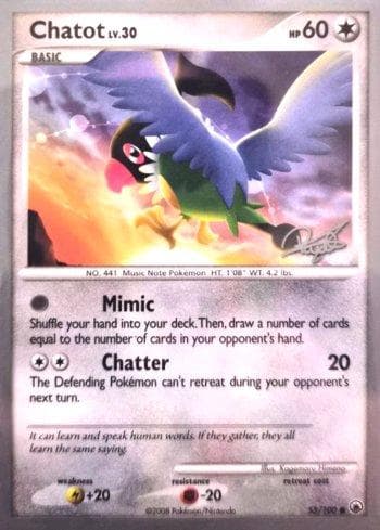 Carta Chatot (01/19) do set World Championship 2008: Bliss Control — Pokémon TCG | Bynx