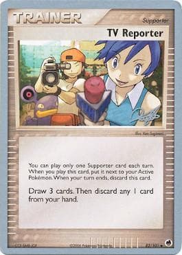 Carta TV Reporter (17/19) do set World Championship 2008: Bliss Control — Pokémon TCG | Bynx
