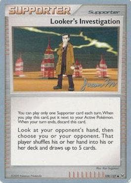Carta Looker's Investigation (20/24) do set World Championship 2009: Queengar — Pokémon TCG | Bynx