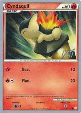 Carta Cyndaquil (04/19) do set World Championship 2011: Reshiphlosion — Pokémon TCG | Bynx