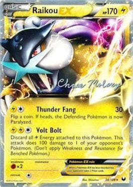 Carta Raikou-EX (02/22) do set World Championship 2012: Eeltwo — Pokémon TCG | Bynx