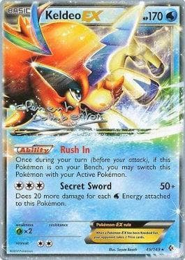 Carta Keldeo-EX (06/19) do set World Championship 2013: Anguille Sous Roche — Pokémon TCG | Bynx