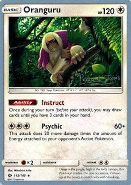 Carta Oranguru (04/21) do set World Championship 2018: Dragones y Sombras — Pokémon TCG | Bynx