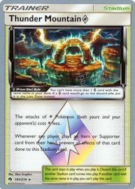 Carta Thunder Mountain Prism Star (24/26) do set World Championship 2019: Pikarom Judge — Pokémon TCG | Bynx