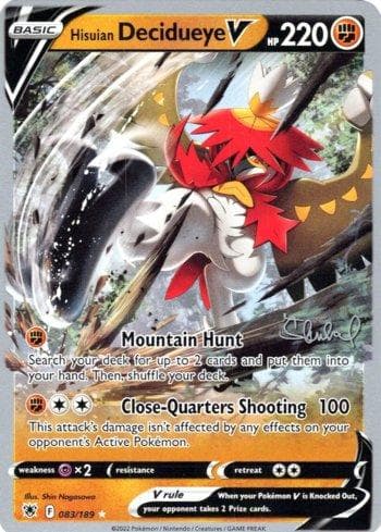 Carta Hisuian Decidueye-V (006/024) do set World Championship 2022: ADP — Pokémon TCG | Bynx