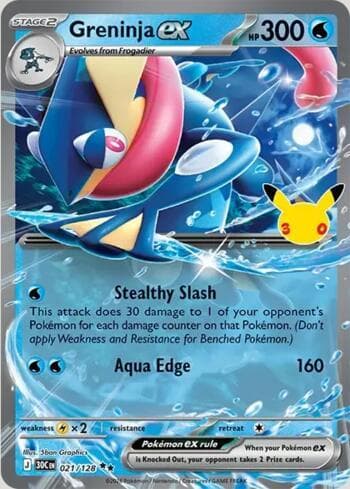Carta Greninja ex 021/128 do set 30th Celebration — Pokémon TCG | Bynx