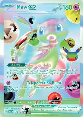 Carta Mew ex 158/128 do set 30th Celebration — Pokémon TCG | Bynx