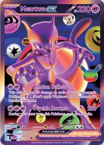 Mewtwo ex 157 — 30th Celebration