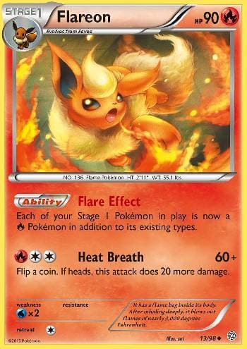 Carta Flareon (13/98) do set Origens Ancestrais — Pokémon TCG | Bynx