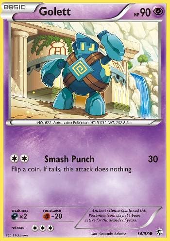 Carta Golett (34/98) do set Origens Ancestrais — Pokémon TCG | Bynx