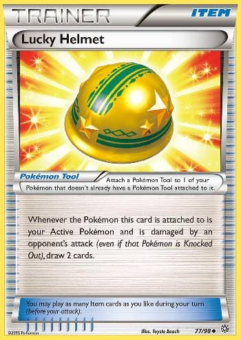 Carta Lucky Helmet (77/98) do set Origens Ancestrais — Pokémon TCG | Bynx