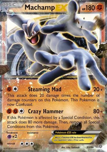 Carta Machamp-EX (37/98) do set Origens Ancestrais — Pokémon TCG | Bynx