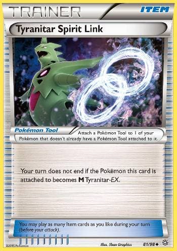 Carta Tyranitar Spirit Link (81/98) do set Origens Ancestrais — Pokémon TCG | Bynx