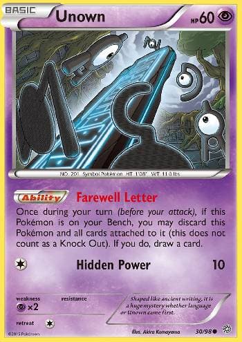 Carta Unown (30/98) do set Origens Ancestrais — Pokémon TCG | Bynx