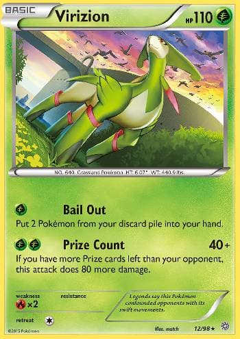 Carta Virizion (12/98) do set Origens Ancestrais — Pokémon TCG | Bynx