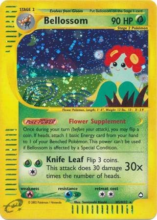 Carta Bellossom (H5/147) do set Aquapolis — Pokémon TCG | Bynx