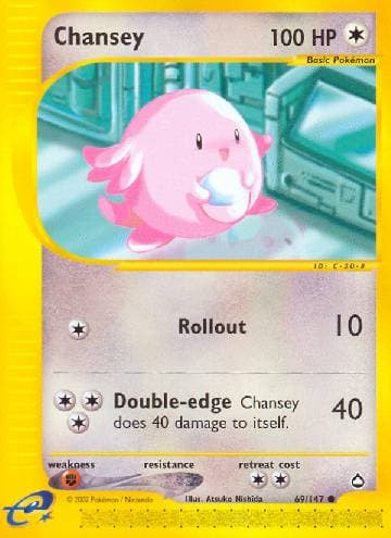 Carta Chansey (69/147) do set Aquapolis — Pokémon TCG | Bynx