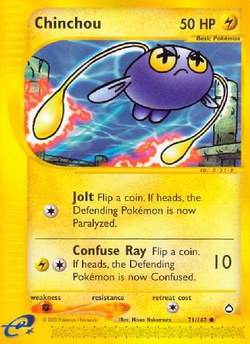 Carta Chinchou (71/147) do set Aquapolis — Pokémon TCG | Bynx