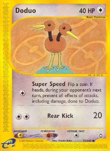 Carta Doduo (73/147) do set Aquapolis — Pokémon TCG | Bynx