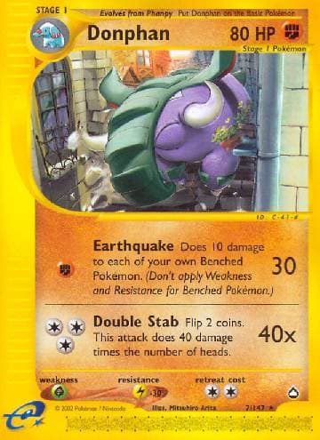 Carta Donphan (7/147) do set Aquapolis — Pokémon TCG | Bynx