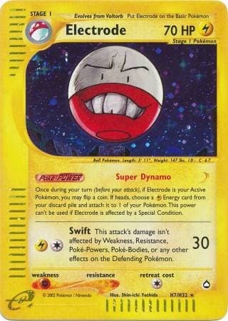 Carta Electrode (H7/147) do set Aquapolis — Pokémon TCG | Bynx
