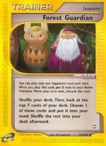 Carta Forest Guardian (123/147) do set Aquapolis — Pokémon TCG | Bynx
