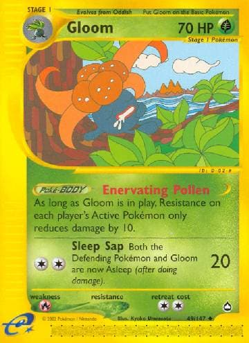 Carta Gloom (49/147) do set Aquapolis — Pokémon TCG | Bynx