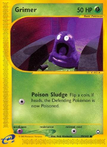 Carta Grimer (79/147) do set Aquapolis — Pokémon TCG | Bynx
