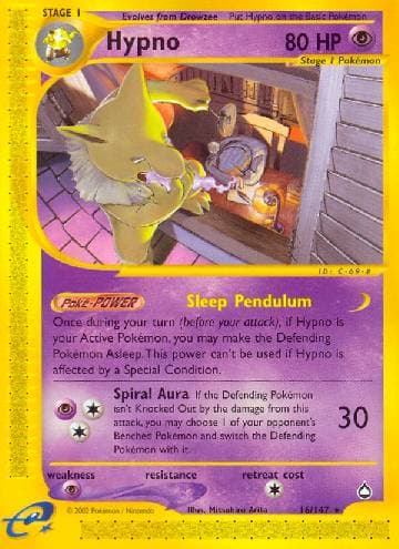 Carta Hypno (16/147) do set Aquapolis — Pokémon TCG | Bynx
